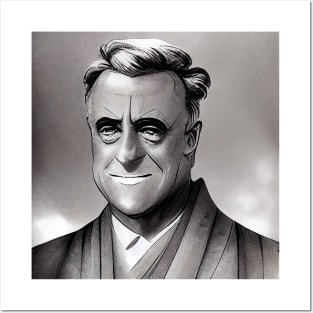 Franklin D. Roosevelt | Manga style Posters and Art